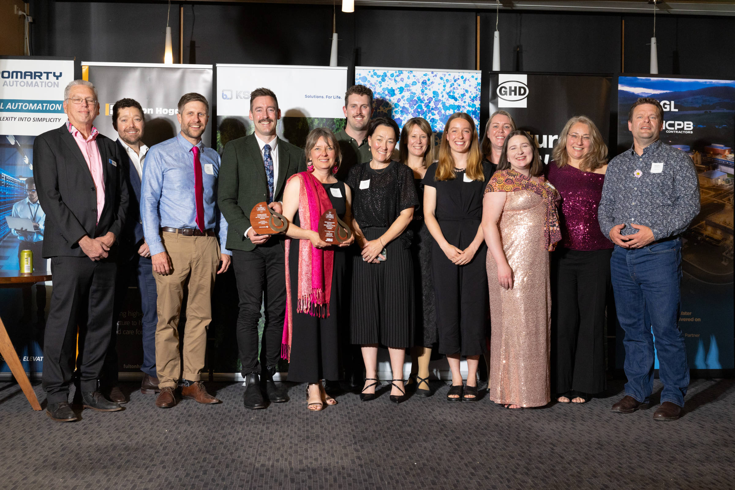 Ursula Taylor with the DEP award and members of the Tasmanian AWA branch committee. Photo: Australian Water Association.