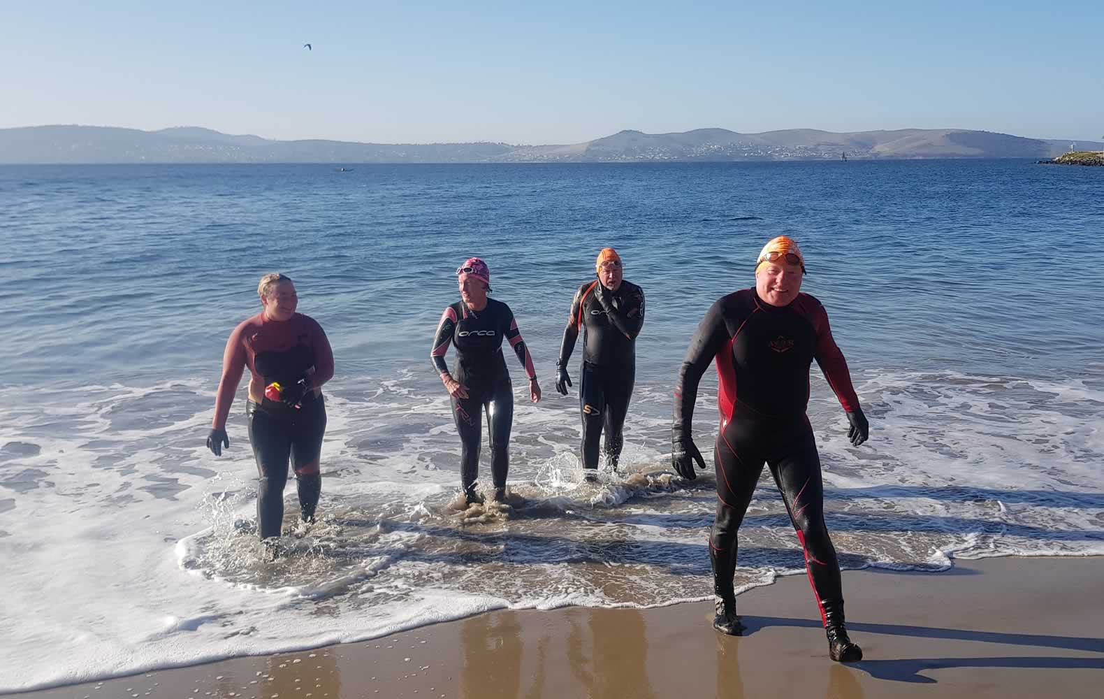 Ocean swimmers. Photo:  Inger Visby, Derwent Estuary Program.