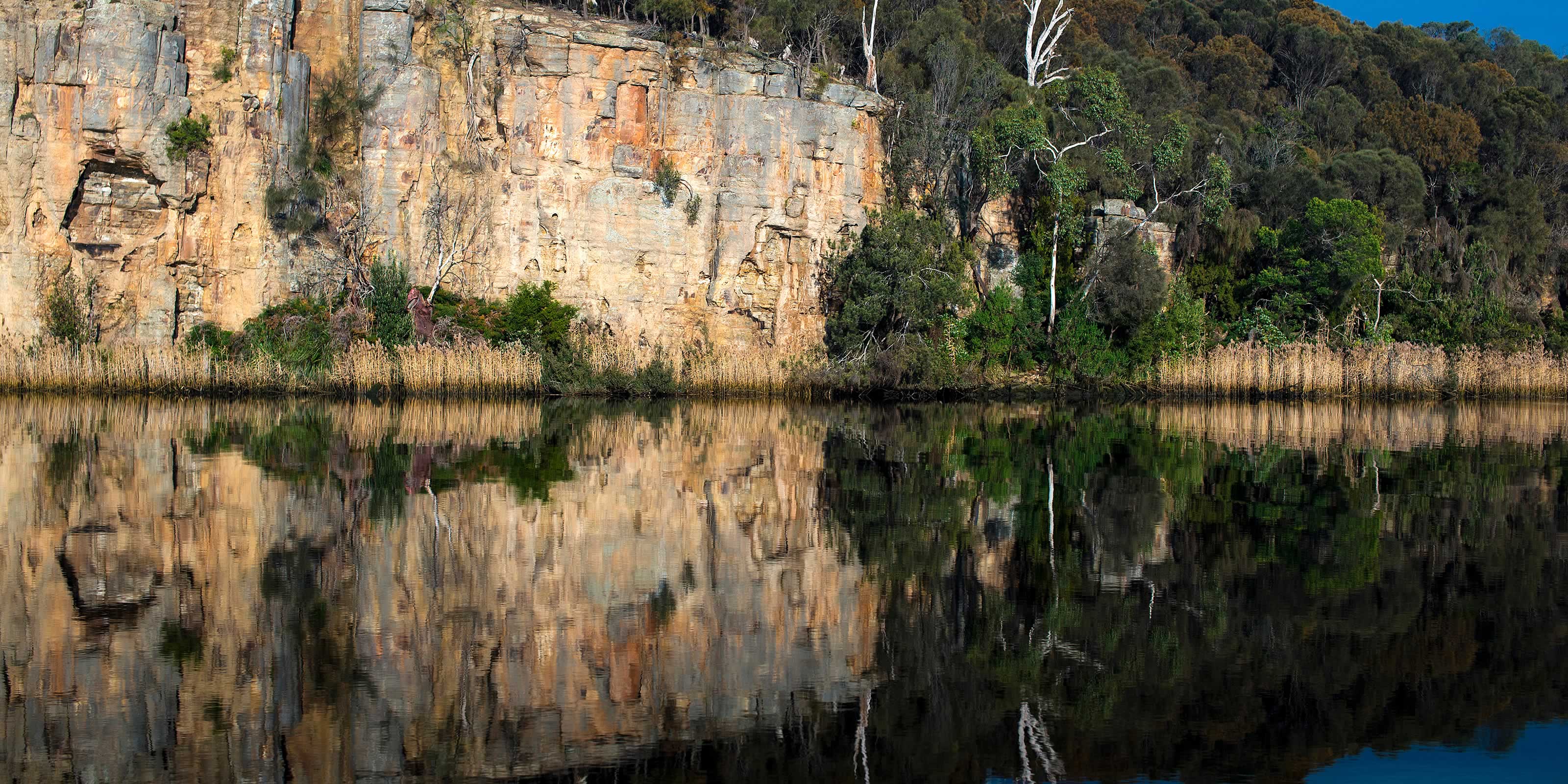 Reflections on the River Derwent, New Norfolk. Photo: Tourism Tasmania / Rob Burnett.