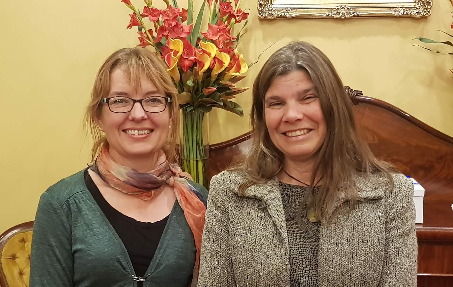 Ursula Taylor and Christine Coughanowr Photo: Derwent Estuary Program.